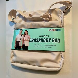 New! 32 Degrees Unisex COOL Cream Crossbody Bag Water Resistant